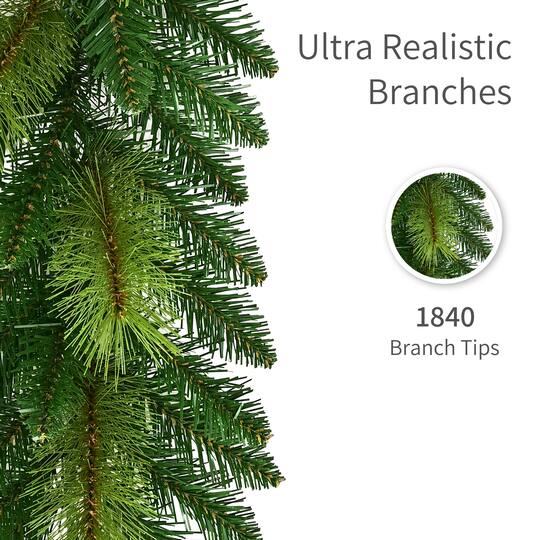 Puleo 100ft. Unlit Green Spruce Artificial Garland